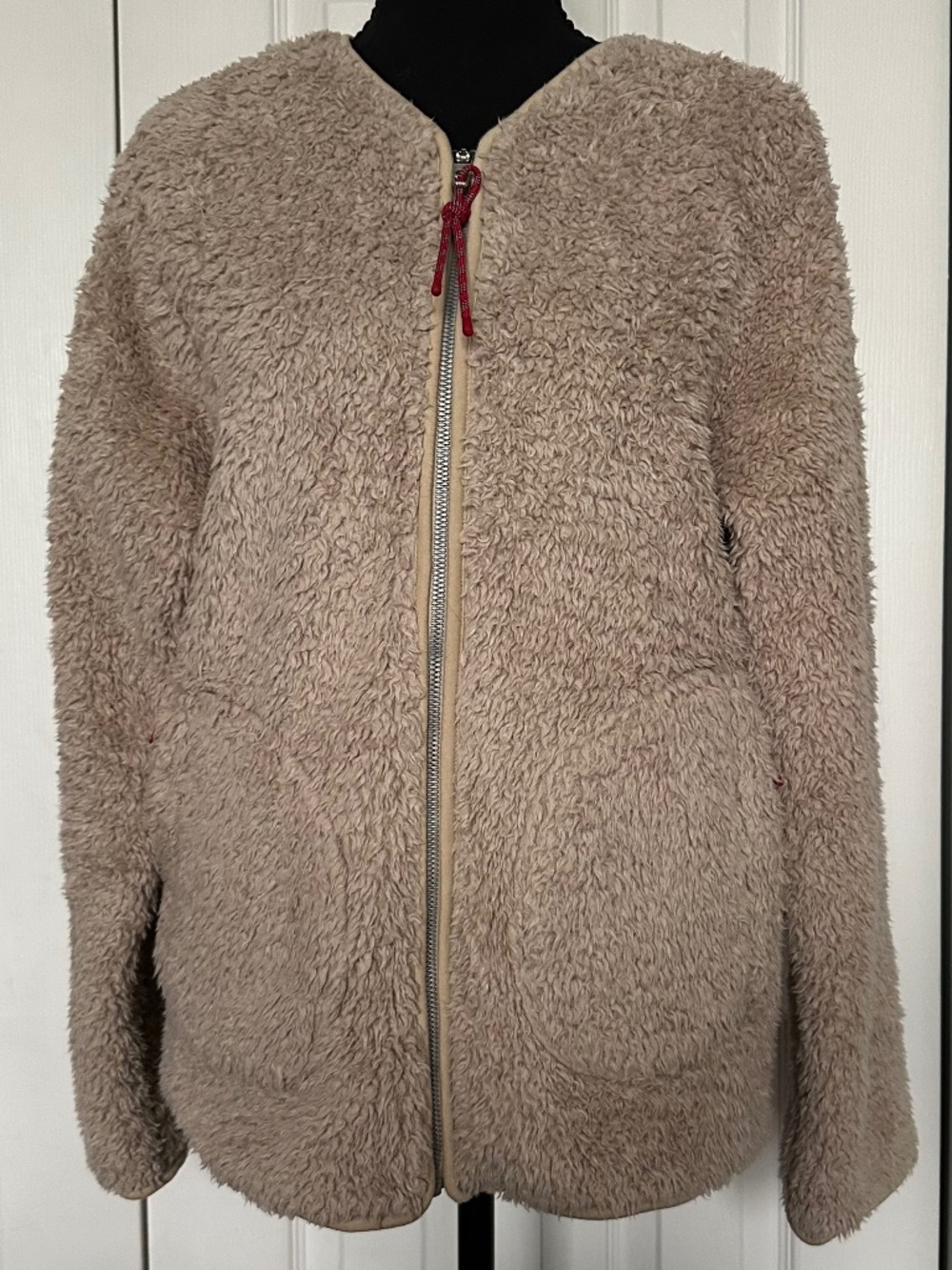 Lululemon Teddy Fleece Full Zip Jacket, Beige, Size 6